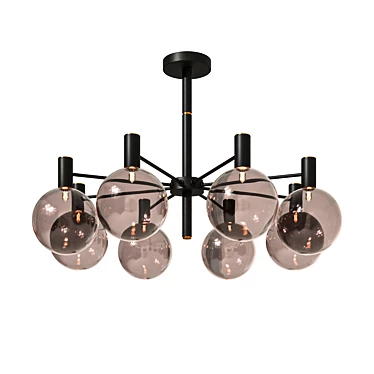 Elegant Pendant Chandelier Fixture 3D model image 1 