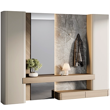 Modern Hallway 3D Model Set 3D model image 1 