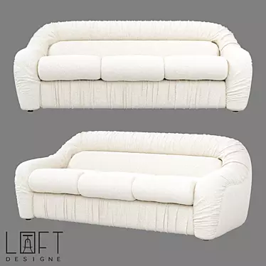 Stylish LoftDesign Sofa 38005 3D model image 1 