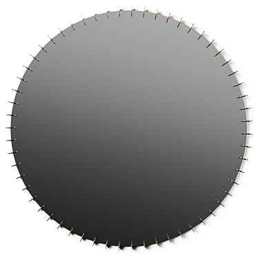 Designer Black Gold Mirror Jeffrey 3D model image 1 