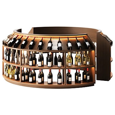 Elegant Wine Shop Stand Display 3D model image 1 