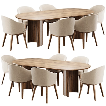 Modern Dining Chair Set 2016 3D model image 1 