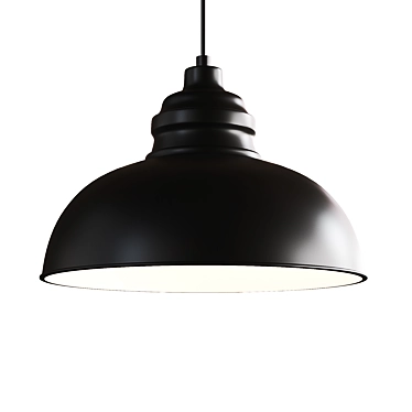 Matte Black Cliona Pendant Light 3D model image 1 