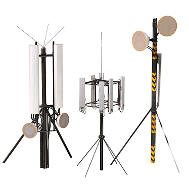 4K PBR Texture Radio Antennas 3D model image 1 