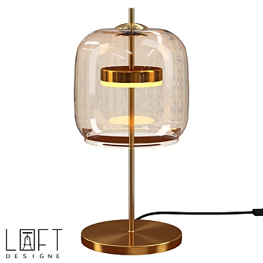 Modern LED Metal Glass Table Lamp 3D model image 1 