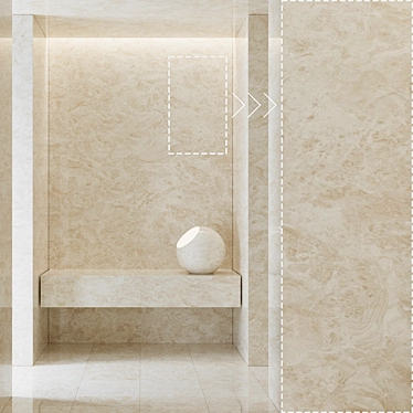 Marble Stone Textured Panels Set 3D model image 1 