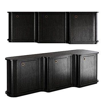 Caprioli Charcoal Oak Dresser 3D model image 1 