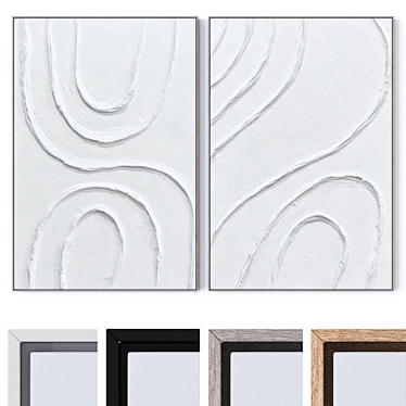 High-quality Wall Art Frames Set 3D model image 1 