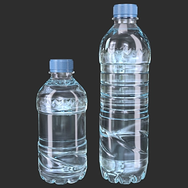 Low Poly Plastic Water Bottles 3D model image 1 