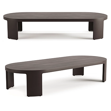 RH Bronte Rectangular Coffee Table 3D model image 1 