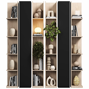 Versatile Modular Bookcase Cabinet 3D model image 1 