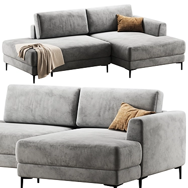 Edvin Corner Sofa, Versatile Material 3D model image 1 