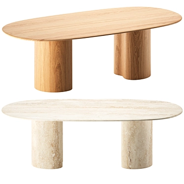 Contemporary GHIA Dining Tables: 2400x1200mm 3D model image 1 