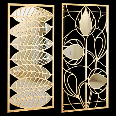 Custom Decorative Panels, Botanical Ornaments 3D model image 1 