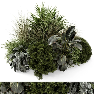 Outdoor Plants Bush Set 2260 3D model image 1 