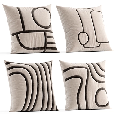 Elegant Decorative Cushion 26 3D model image 1 