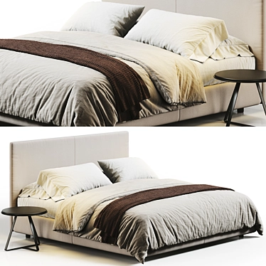 Luxurious Flexform Oltre Bed Set 3D model image 1 