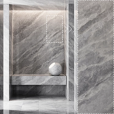 High-Detail Marble Stone Panels 3D model image 1 