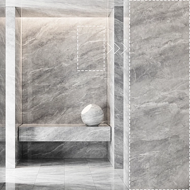 Marble Stone Panel Textures Pack 3D model image 1 