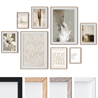 Versatile Wall Art Set 3145 3D model image 1 