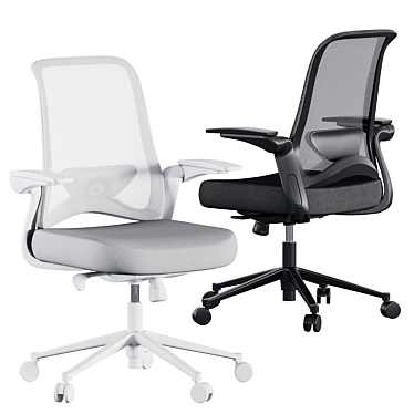 Ergonomic Foam Office Chair with 3D Details 3D model image 1 