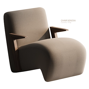 Elegant Venosa Chair: Luxurious Design 3D model image 1 