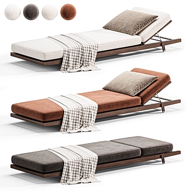 Modern Sun Lounger by Flexform 3D model image 1 