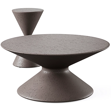 Crate and Barrel Posada Concrete Tables 3D model image 1 