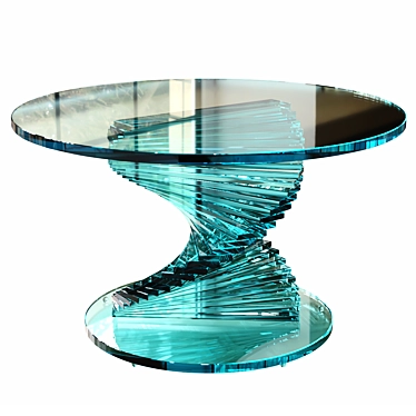 Elegant Ariel Glass Coffee Table 3D model image 1 