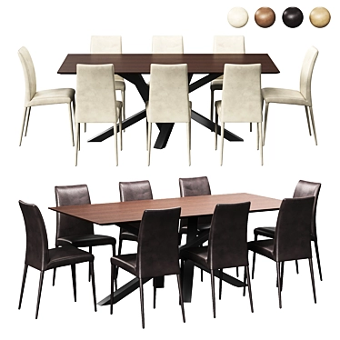 Modern Reflex Chair and Table 3D model image 1 