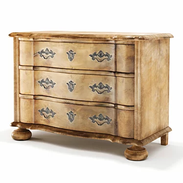 Luxury Gustave III Chest Drawers 3D model image 1 