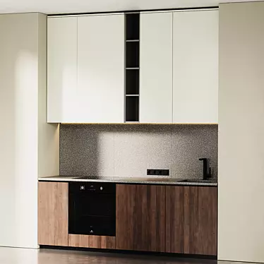 Kitchen set Modern Kitchen Minimal Wood Japandi 02