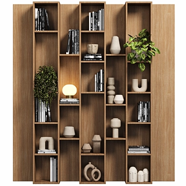 Modular Bookcase Cabinet Shelves 3D 3D model image 1 