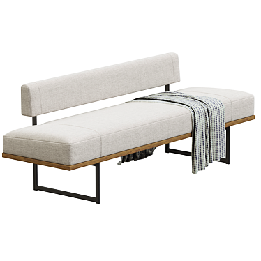 Modern Chic Tuck Bench 3D model image 1 