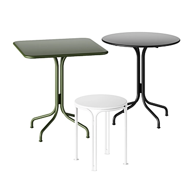 Thorvald Outdoor Metal Side Tables 3D model image 1 