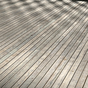 Outdoor Wooden Deck 4K 3D model image 1 