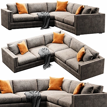 Lakeview Upholstered Corner Sectional Sofa 3D model image 1 