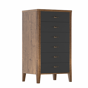 Parisian Chic 6-Drawer Chest 3D model image 1 