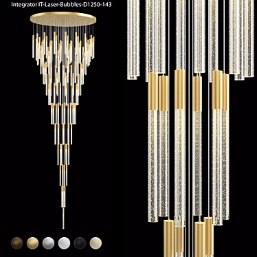 Elegant Integrator Icicle Bubble Chandelier 3D model image 1 