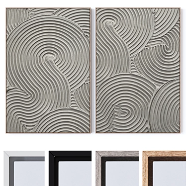 Wooden Frame Wall Art Set 3D model image 1 