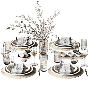 Decorative Tableware Set 2018 3D model image 1 