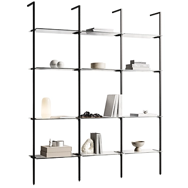 Modern Shelving with Decorative Objects 3D model image 1 