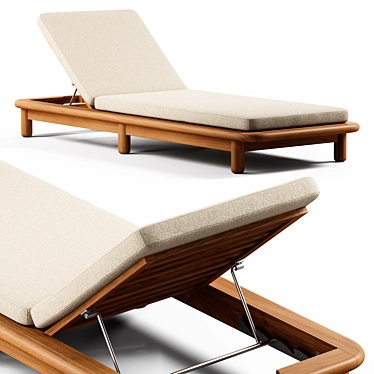 Seamless Textured 3D Sun Lounger 3D model image 1 