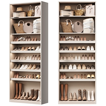 Shoe Cabinet with Accessories 3D model image 1 