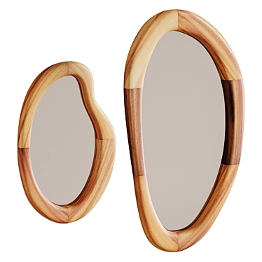 Mungur Wood Mirror Selem 3D model image 1 