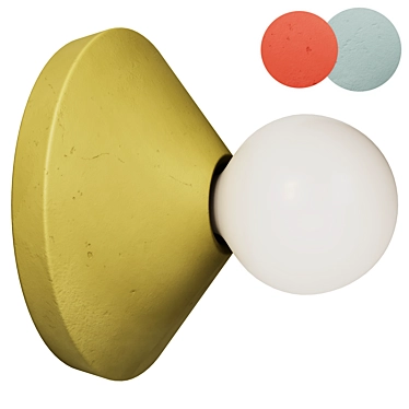 Modern ADA Cement Wall Lamp 3D model image 1 