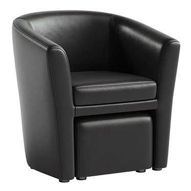 Stylish Faux Leather Chair Set 3D model image 1 