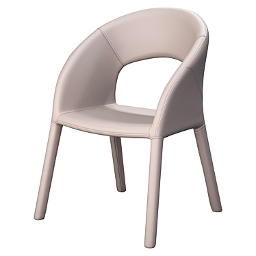 Eco-leather dining chair beige Garda Decor