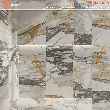 Radiant Utopia Gold Tiles 3D model image 1 