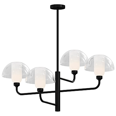 Modern Memory Pendant Light Black 3D model image 1 